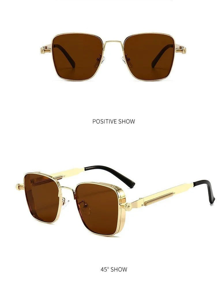 AlyumniALpha 2025 Polarized Sunglasses Men High End Handsome Driving Special anti UV High Quality Metal Punk Fashion Trends Sunglasses