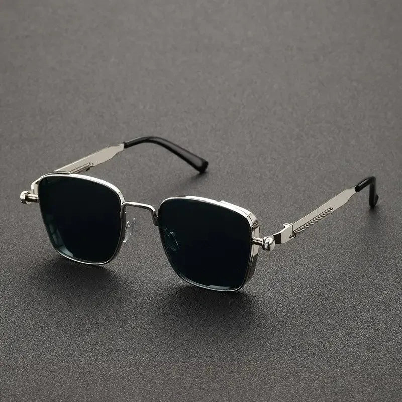 2025 Polarized Sunglasses Men High End Handsome Driving Special anti UV High Quality Metal Punk Fashion Trends Sunglasses